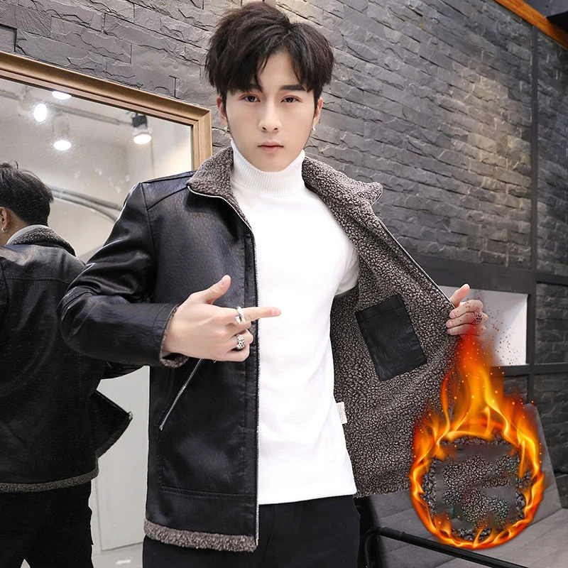 Мужская Осенняя новая мотоциклетная Повседневная винтажная кожаная куртка