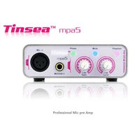 tinsea mpa5 professional audio interface microphone amplifier sound card reverberation karaoke mic preamplifier 48v power supply