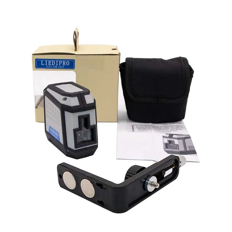 Магнитный L кронштейн лазерный уровень с красной линией вращение на 360 градусов