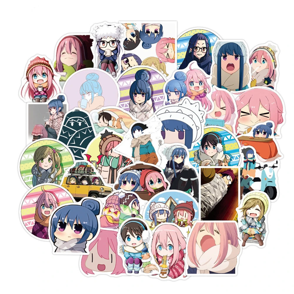 

10 / 30 / 50pcs Japanese Animation New Swaying Camping Trolley Case Sticker Notebook DIY Mobile Phone Case Toy Sticker Wholesale