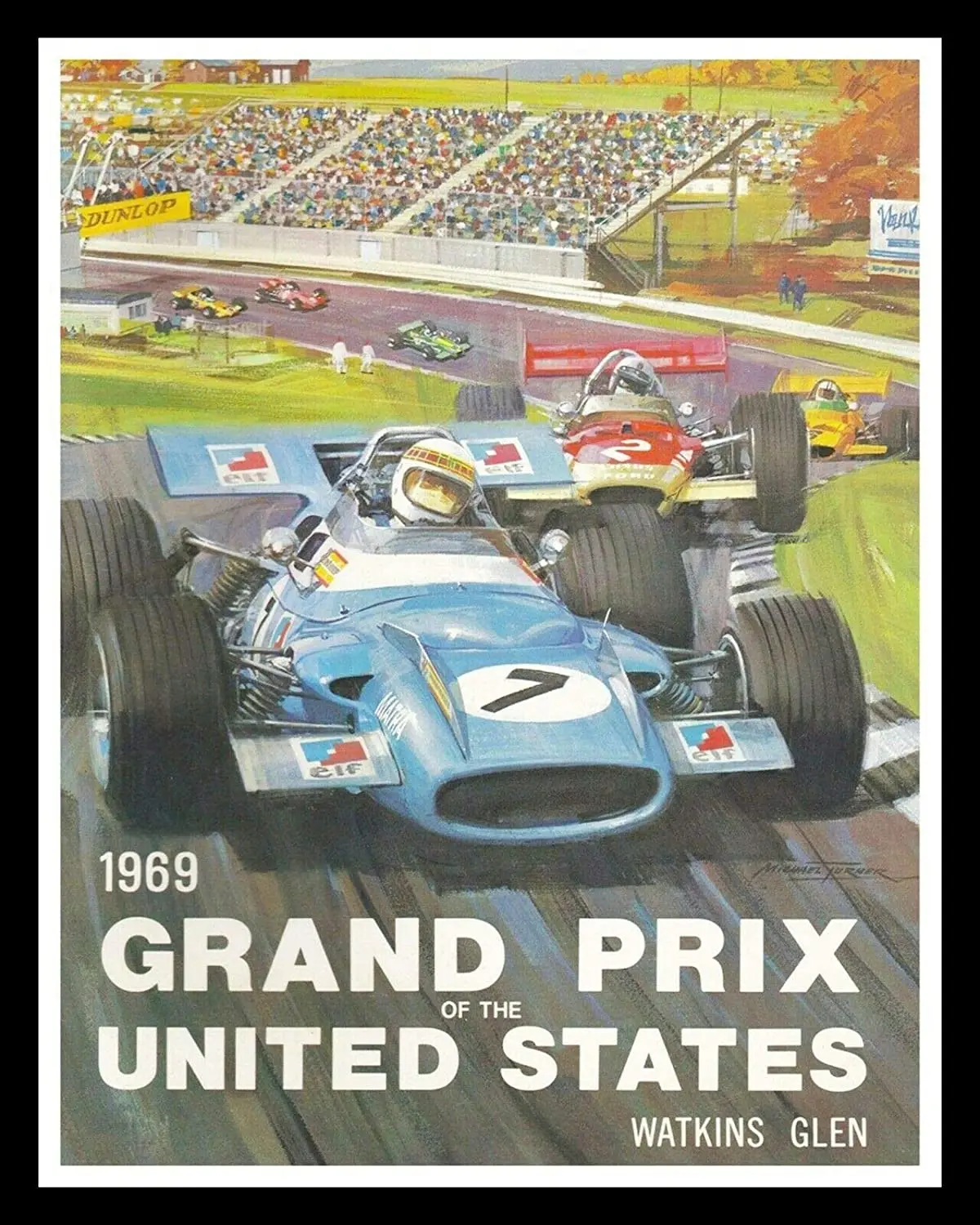 

Металлический жестяной знак Grand Prix из Соединенных Штатов, 8x12 дюймов, декор для путешествий