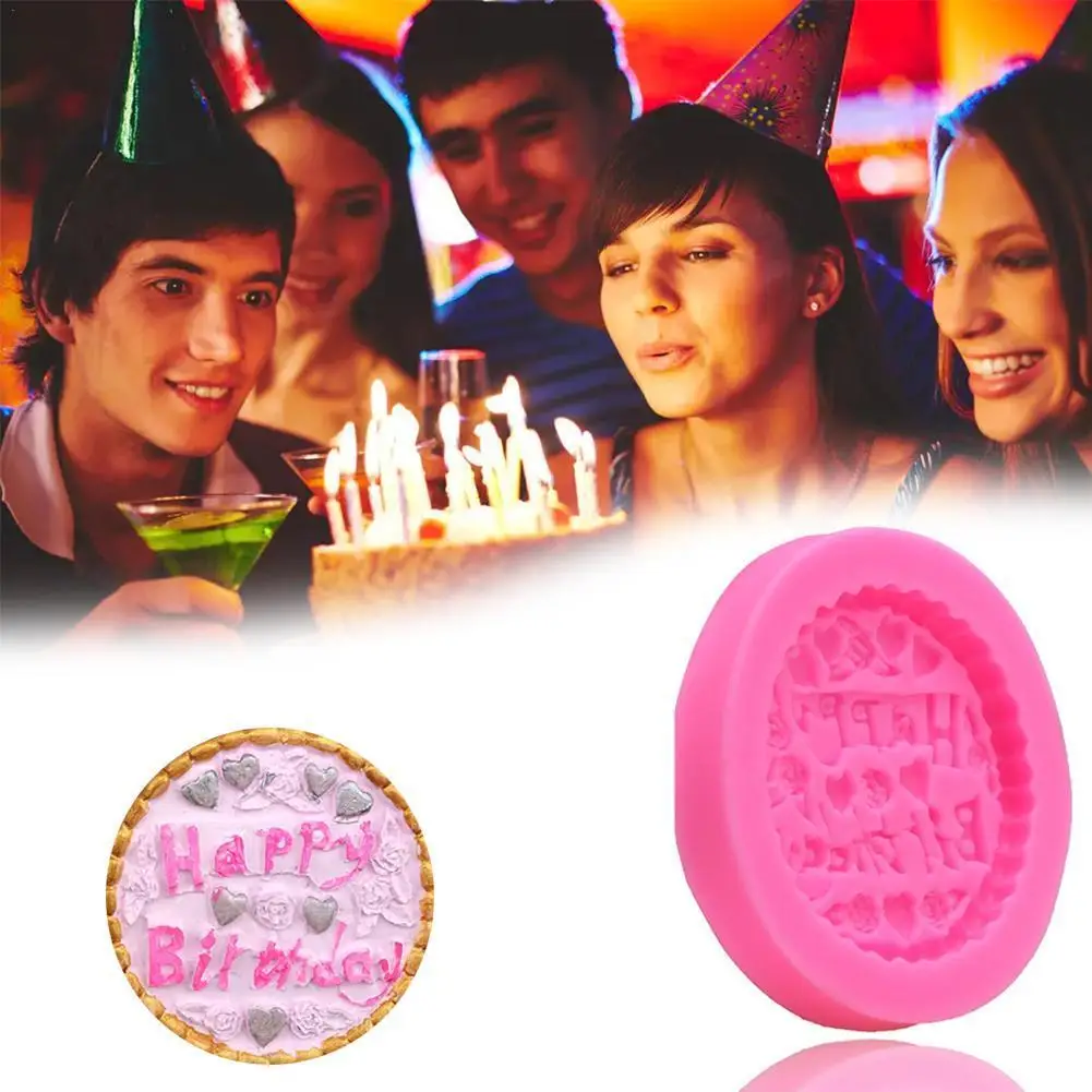 

Silicone Cake Mould Happy Birthday Letters Numers Mold Chocolate Mould Mold Cake Birthday Decorating Jelly For Ice W6O1