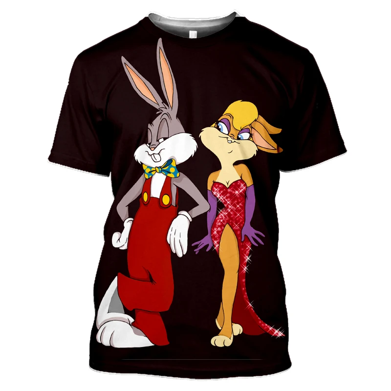 

2021 brand men/women 3d printed T-shirt cartoon anime Bugs Bunny short-sleeved fashion T-shirt sports pullover summer top T-shir