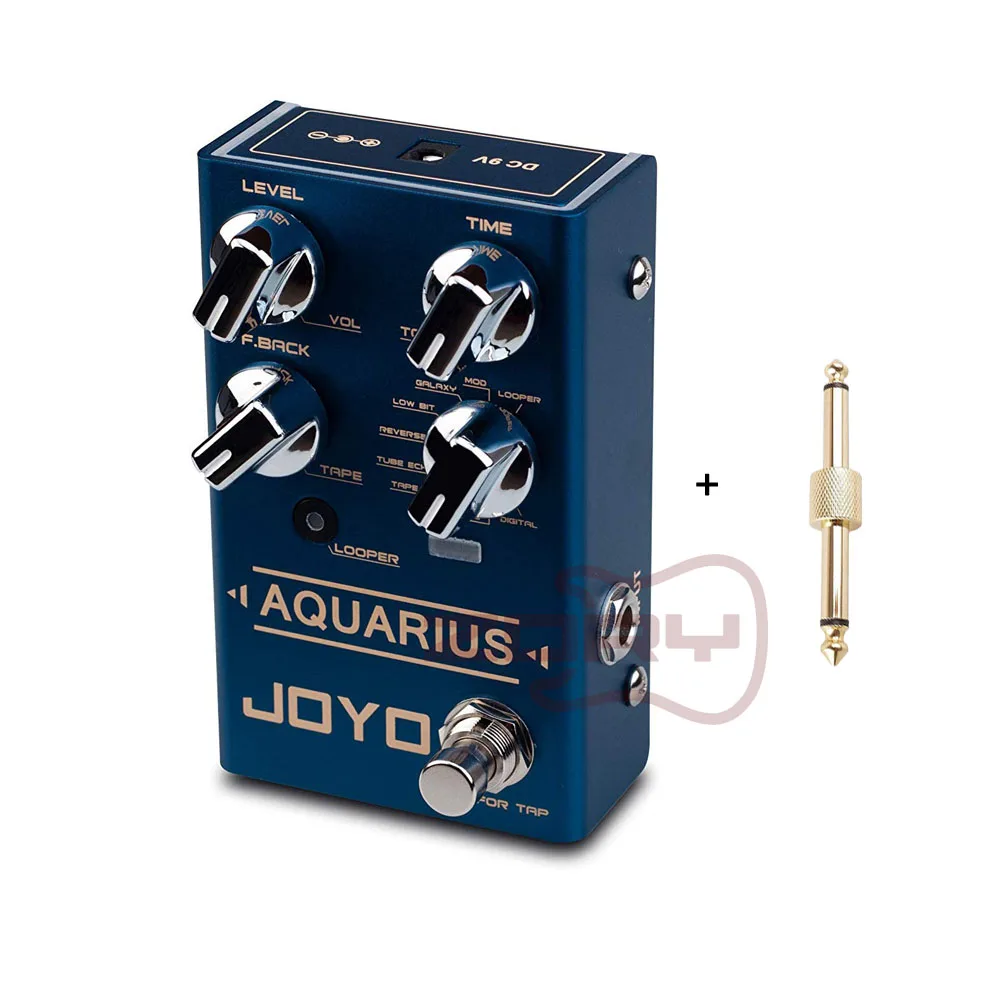 JOYO R 07 AQUARIUS Delay + LOOPER Multi Guitar Effect Pedal Multieffects с 8 цифровыми эффектами задержки|Детали и