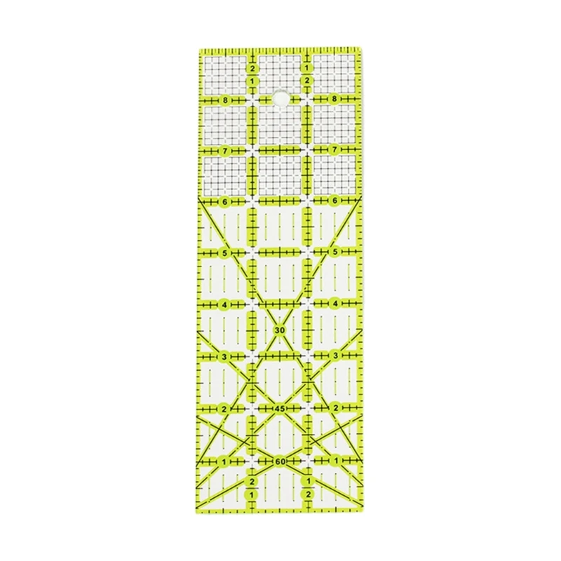 

Прямоугольная акриловая линейка премиум-класса, многофункциональная линейка для шитья и лоскутного шитья, стежка резки, шаблон, швейные ин...