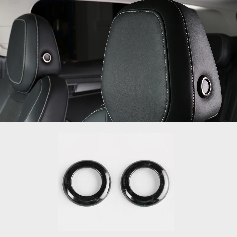 

For Skoda Karoq 2017 2018 Stainless steel Car Styling Interior Seat Headrest Adjustment Button Cover Trim 2 PCS/Set