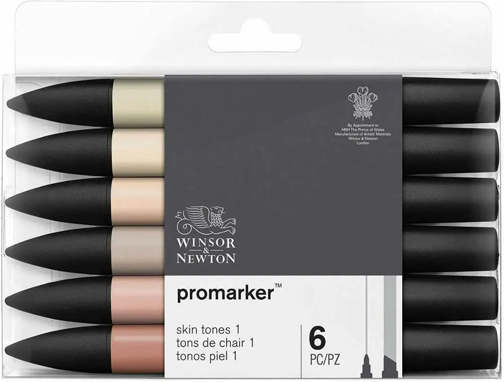 Маркеры Winsor & Newton Promarkers с двойным наконечником 6 цветов и 12 цветов|artist brush pen|brush