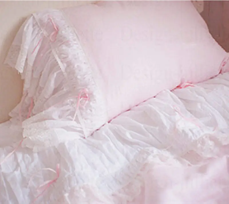 Лидер продаж 2 шт. кружевная наволочка розовая симпатичная с бантом романтичная