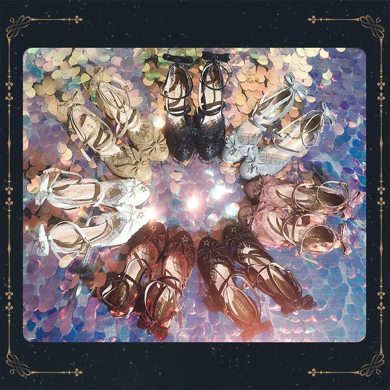 Японский Стиль прелестная обувь в стиле Лолита Винтаж с симпатичным бантом туфли