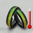 Кольца мужские и женские, из титановой стали, меняющие цвет при температуре