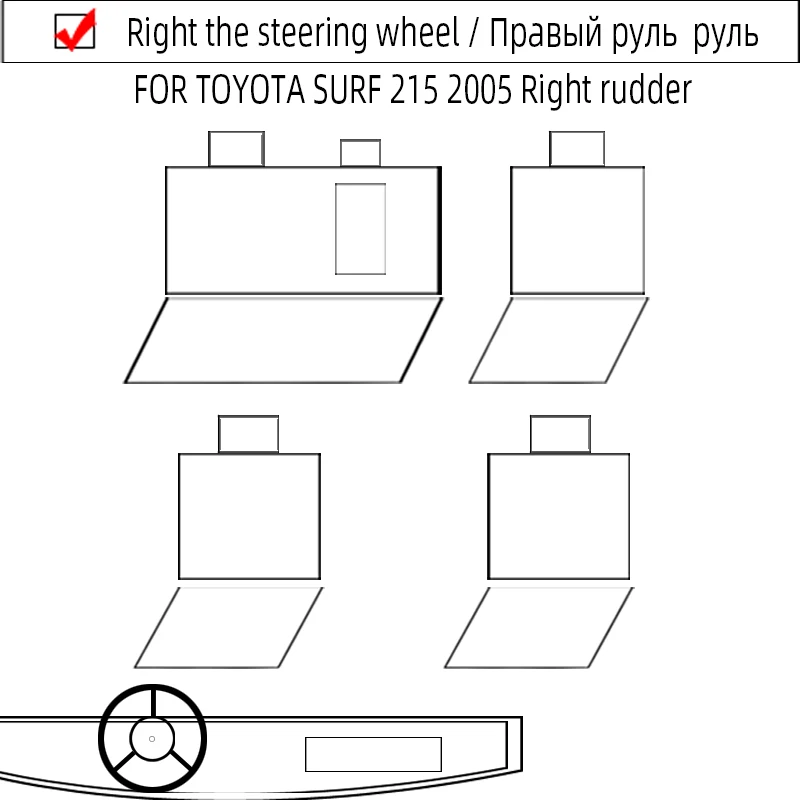 

Boost Automobile cover Car seat cover For Toyota Surf 215 2005 Complete set 5 Seats Right Rudder Driving