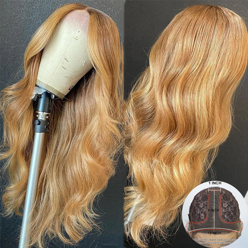 

Парик из натуральных волос #27 цветов, часть 13x1 T, бразильские волосы без повреждений, предварительно выщипанные, с детскими волосами