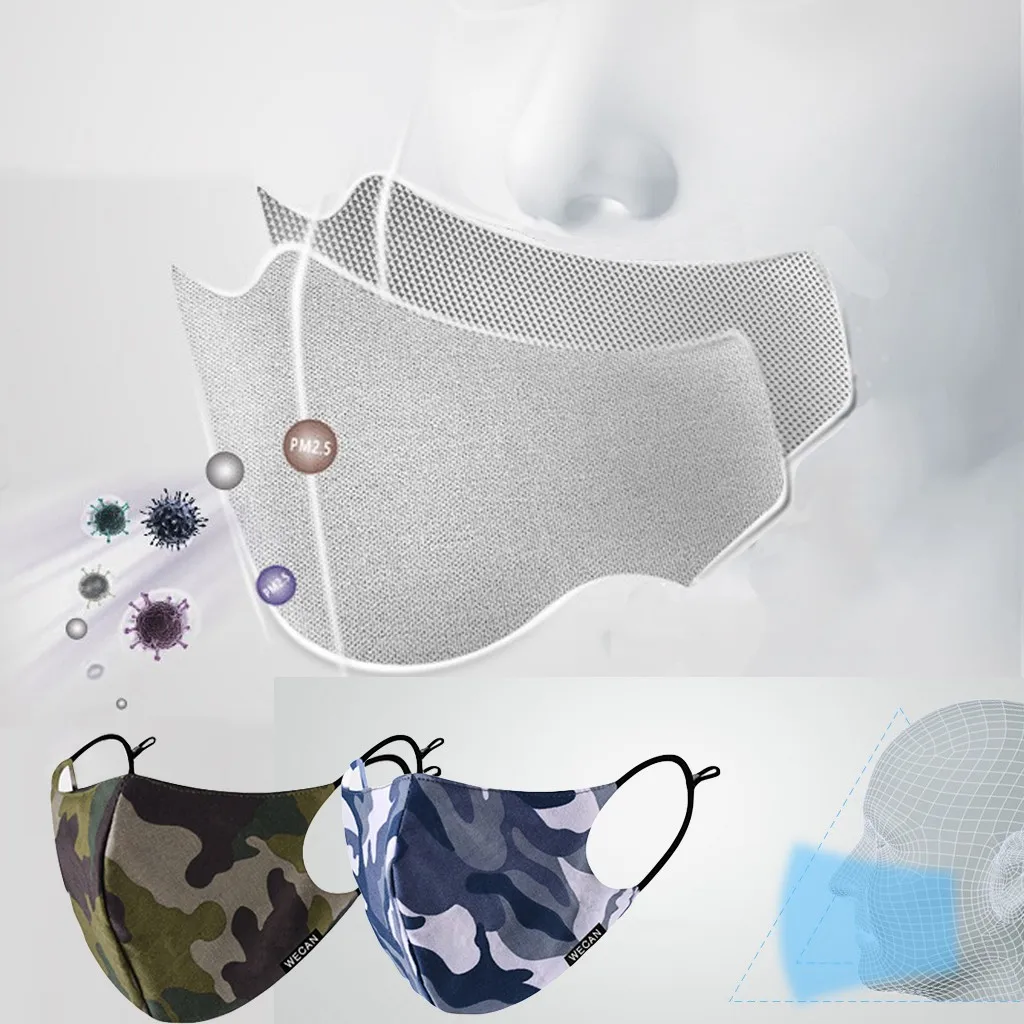 

Adult Face-masks Camouflage Women Mondmasker Reusable Masque Unisex Washable Mondkapjes Wasbaar Mascarillas Halloween Cosplay