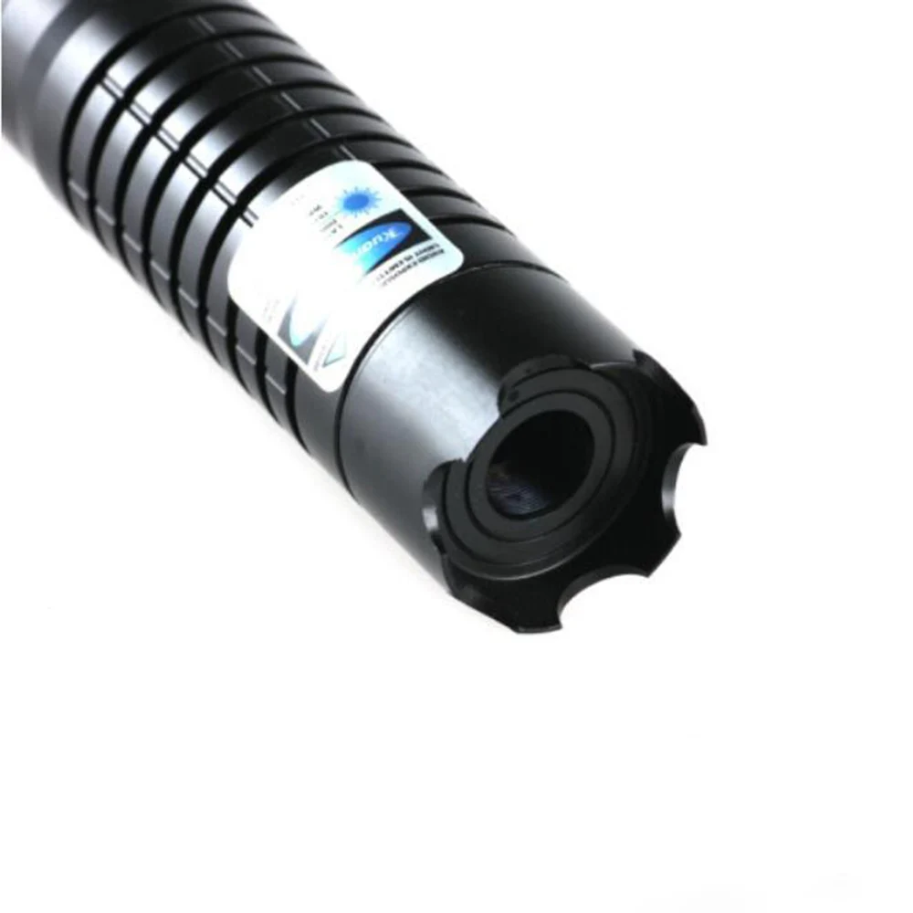 Мощный синий горящий фонарик длиной волны 10000 нм лазерный с фокусировкой 5