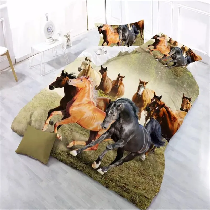 Комплект постельного белья с 3d изображением щенка кота двуспальная кровать