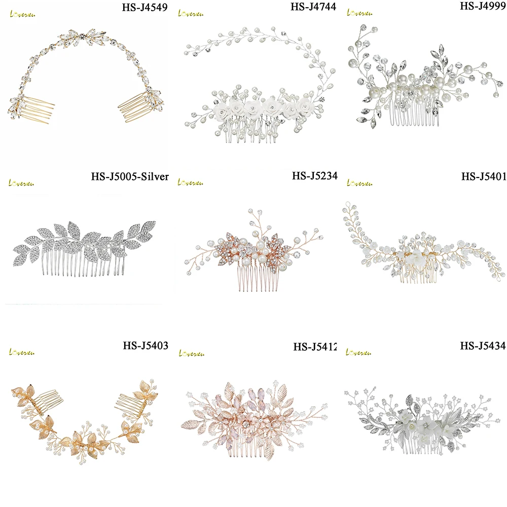 Loverxu ручная работа свадебная расческа для волос Женские Ювелирные украшения из