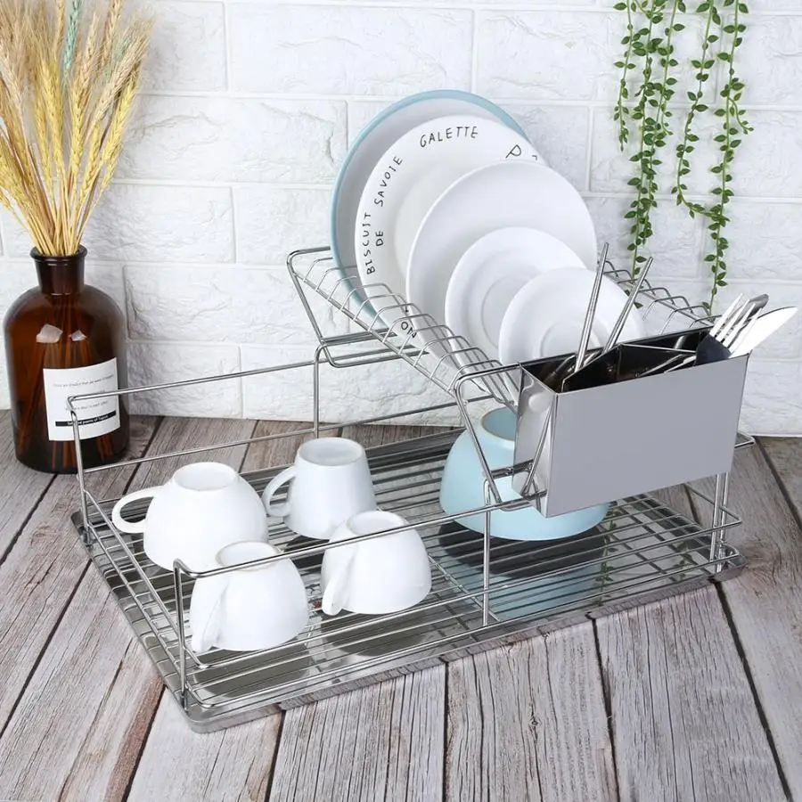 Подставка для посуды из нержавеющей стали держатель палочек еды органайзер