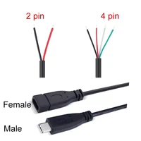 2pin 4pin wire usb 2 0 type c male female plug extension welding type usb c diy repair cable charger connector for huawei xiaomi