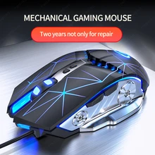 Silent Gaming Mouse Wired 3200DPI LED Backlit USB Optical Ergonomic Wired Mouse PC Gamer Computer Mouse For Laptop Games Mice