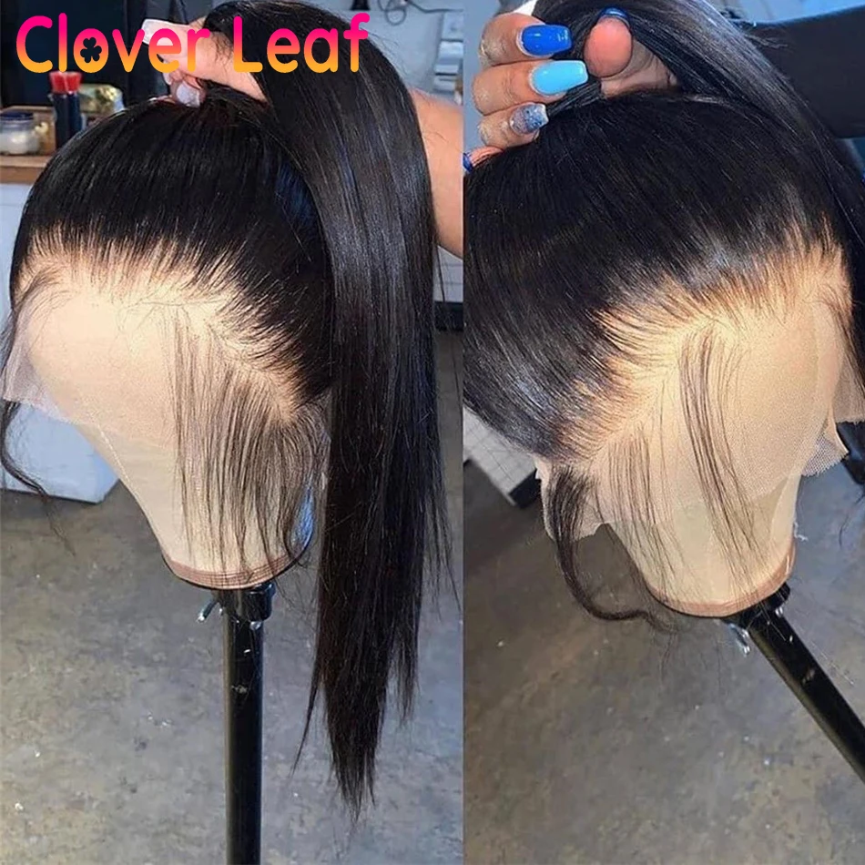 Clover Leaf 360 Lace Wig Straight Human Hair Wigs 150% Remy Malaysian Front PrePlucked With Baby | Шиньоны и парики