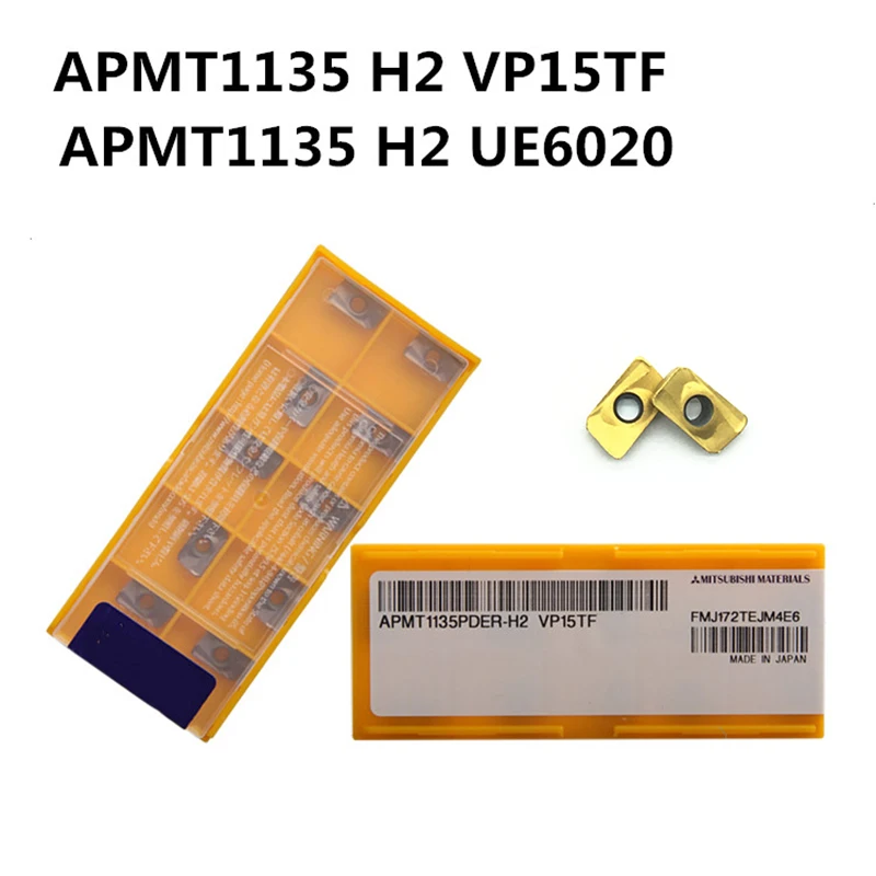 10 шт. APMT1135 H2 VP15TF твердосплавный токарный инструмент APMT 1135 UE6020 торцевой станок