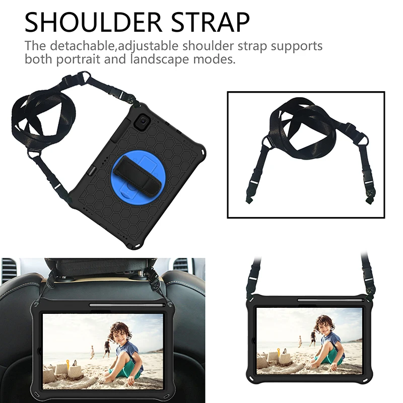 

SM-T720 T725 Shockproof Case for Samsung Galaxy Tab S5E 10.5 2019 Kids EVA Cover with Shoulder Strap Pen Holder+Pen