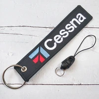 1 set embroidery cessna key chain phone strap for bracelet strap lanyard for key id card gym phone case strap holder for aviator