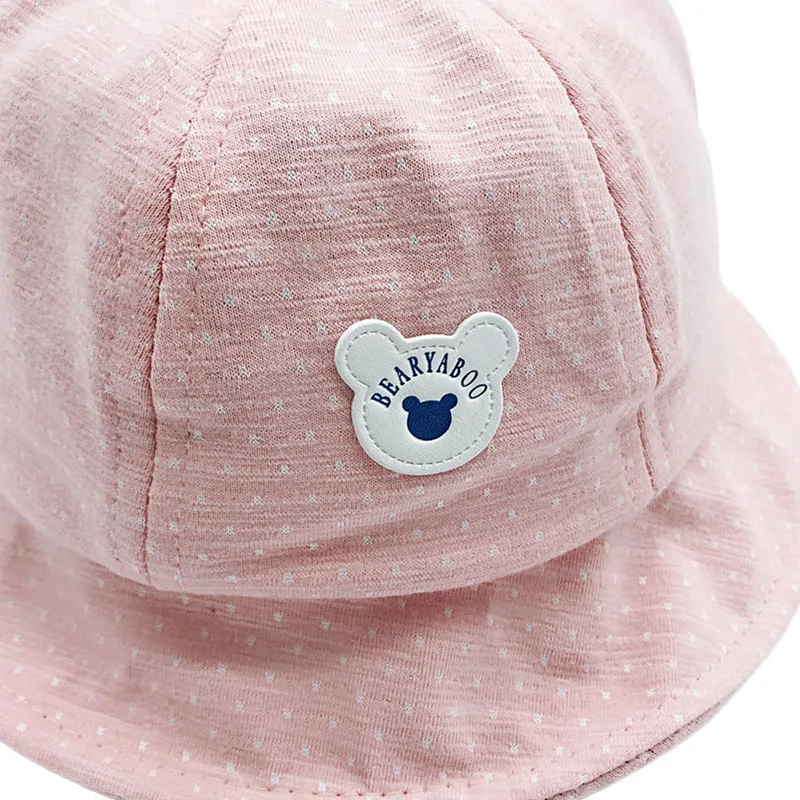 

Autumn Kids Baby Girls Toddler Cartoon Cute Bucket Hats Casual Caps With Bowknot Reversible Sun Headwear