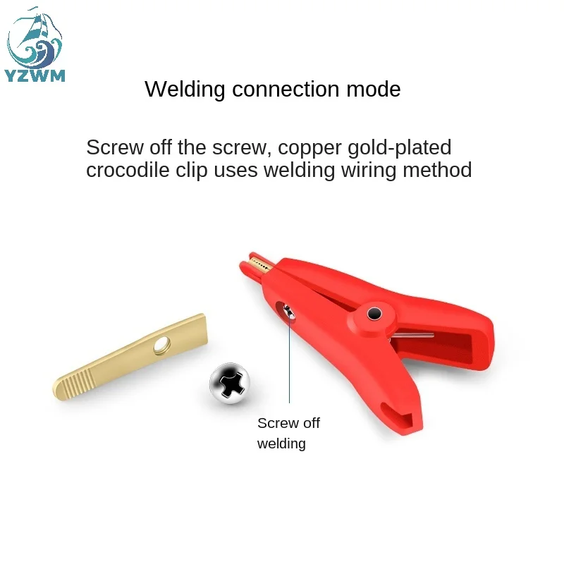 YZWM зажим типа крокодил покрытие из чистой меди положительный и отрицательный