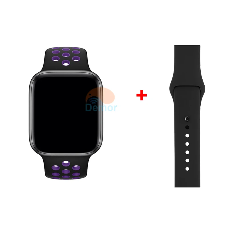 DEMOR IWO 11 gps умные часы серии 5 44 мм монитор сердечного ритма MTK2503 спортивные умные часы для Apple iOS 9 iPhone 10 X Android телефон - Цвет: Black Grape