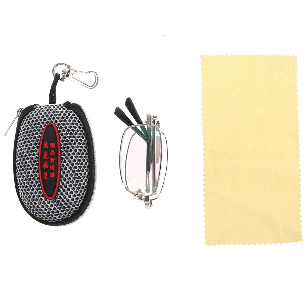 Металлические складные очки для чтения + 1 5 2 0 3 4 с чехлом MAR20_15|folding reading glasses|reading