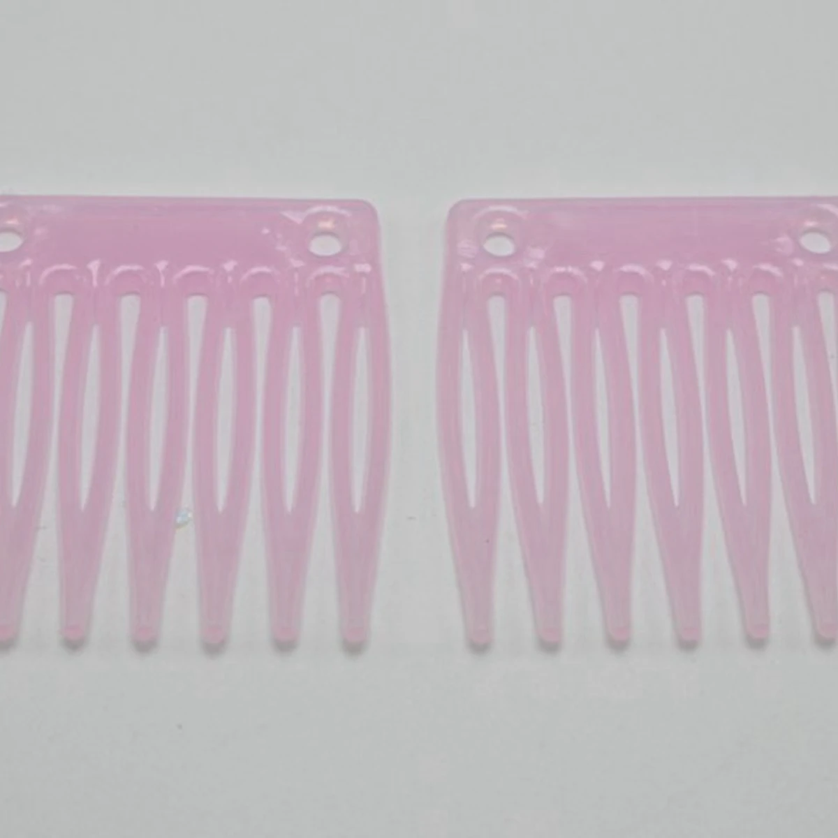 

50 Pink Plastic Mini Hair Clips Side Combs Pin Grip Pins 32mm with hole