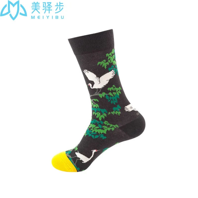 5 pairs per set Couple's Fashion Socks Harajuku Mid-Tube Stockings Men's Fashion Socks