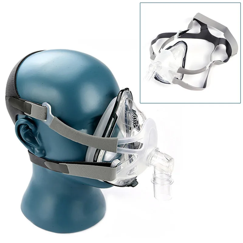 FM1 Полнолицевая маска CPAP Auto BiPAP с бесплатным головным убором белая S M L для сна
