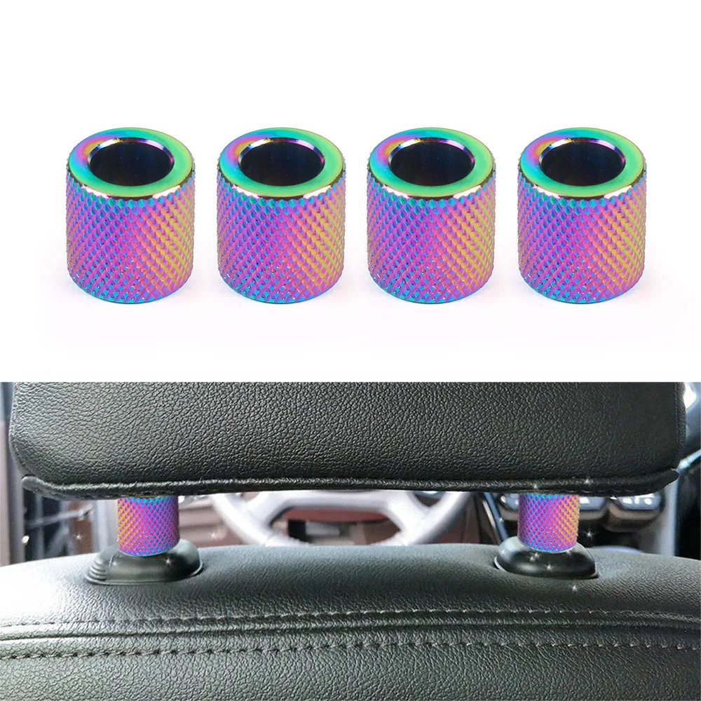 

4Pcs Car Headrest Head Rest Collars Rings Decor Bling Bling Crystal For Car SUV Truck Interior Decoration