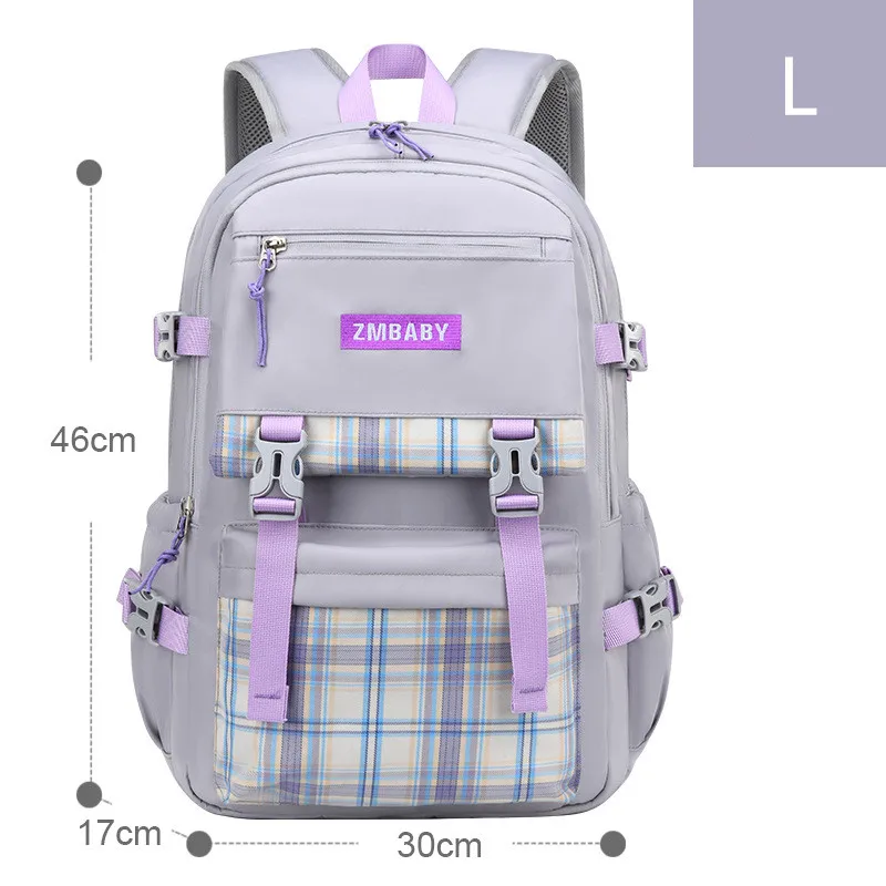 Фиолетовый нейлоновый рюкзак для женщин, большие школьные ранцы, новинка 2022, дорожный рюкзак для студентов, многофункциональная школьная с...