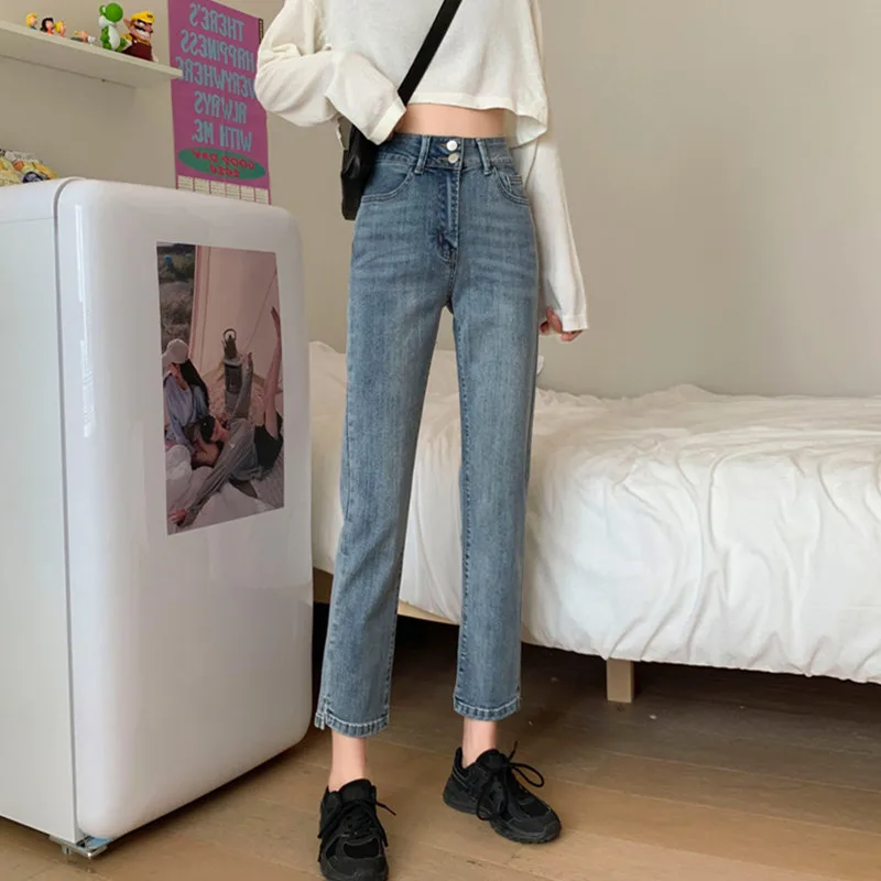 Весна 2021 новинка укороченные брюки в Корейском стиле интернет знаменитостей с