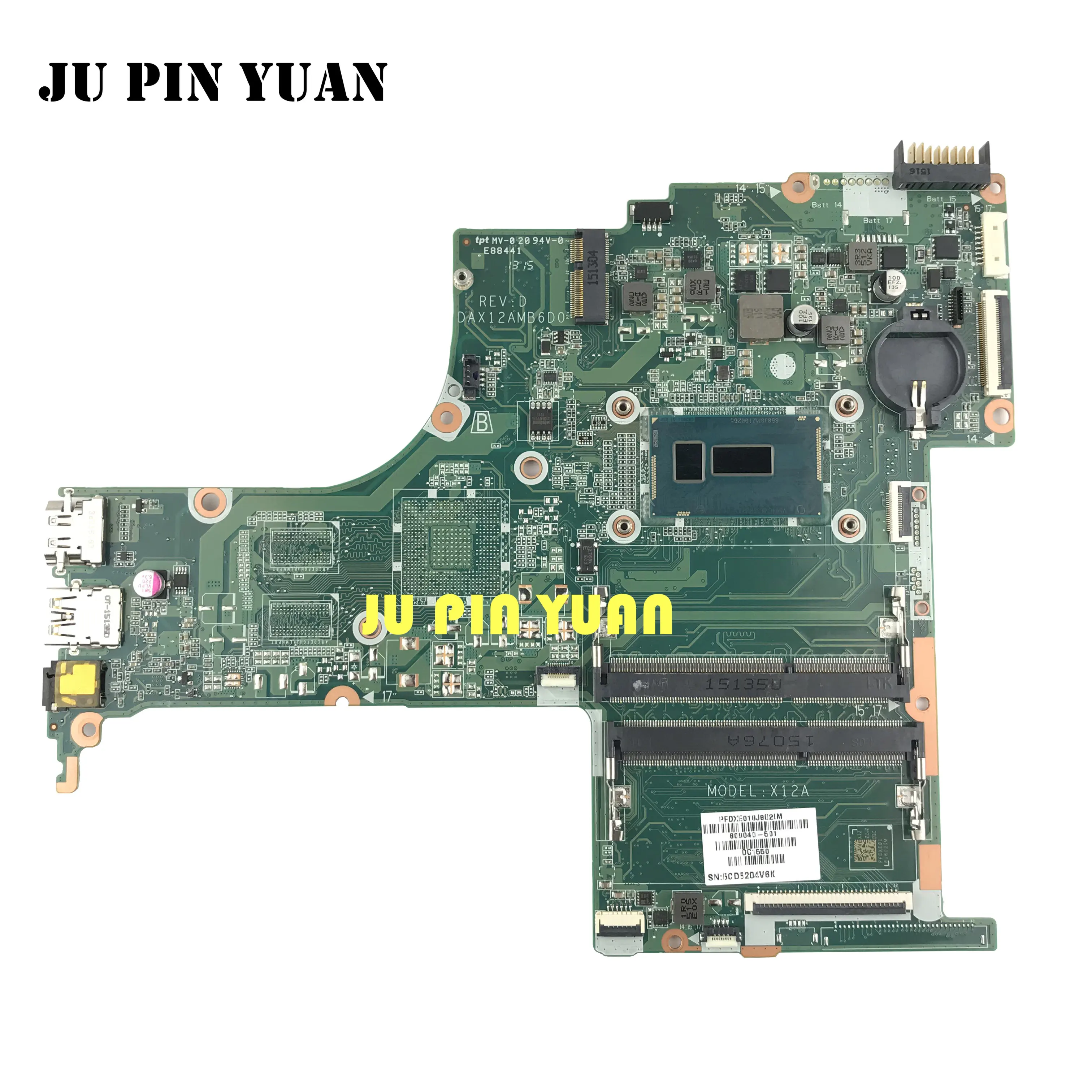 

809040-501 809040-601 X12A DAX12AMB6D0 For HP Pavilion 15-AB 15T-AB TPN-Q159 Laptop Motherboard with i3-5010U fully Tested