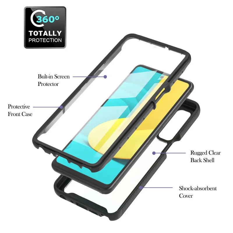 

For LG Stylo 7 Case 360 Full Body Screen Protector Transparent Phone Case For LG Stylo 7 5G Soft Silicone Bumper Cover coque