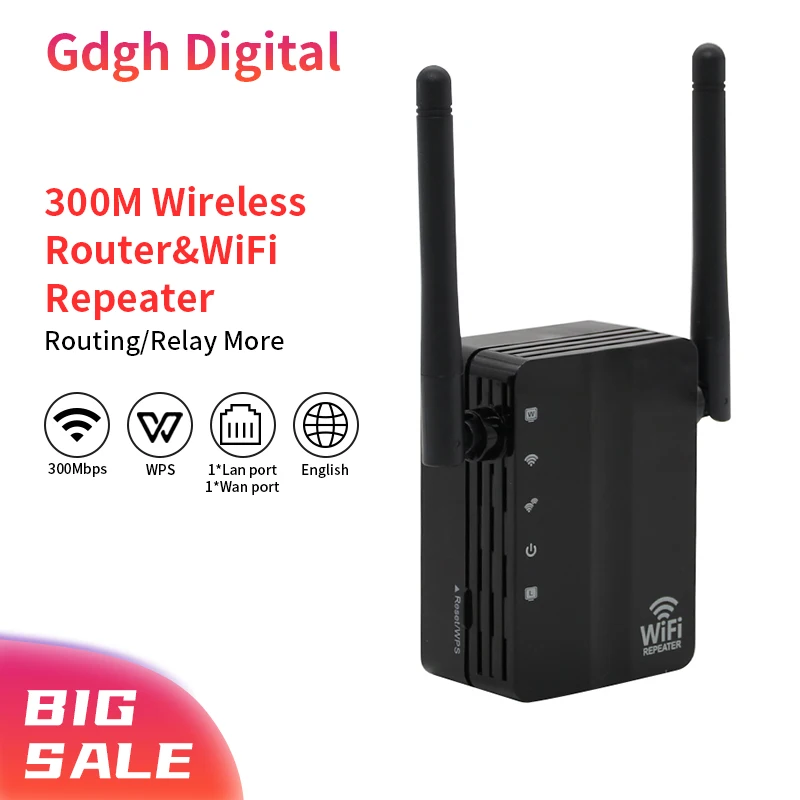 Беспроводной Wi Fi ретранслятор 300 Мбит/с расширитель 2 4G усилитель сигнала