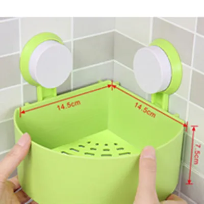 

4 Colors Triangle Strength Sucker Bathroom Shelves Wall Hanging Toilets Storage Rack Useful Bath Convenience Shower Accessories