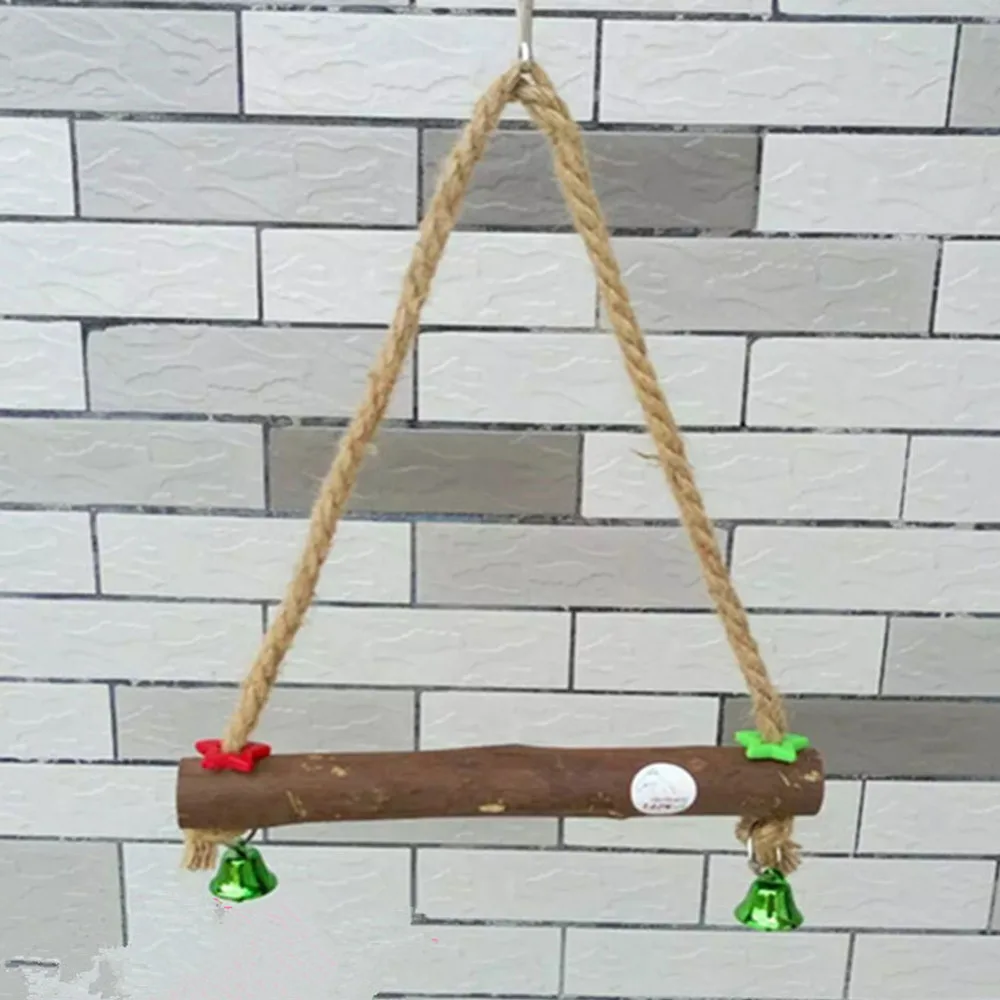 

Pet Игрушки для птиц деревянные игрушки Мышь хомяк; Попугай подвесная лестница колокол мост клетка качели для домашних животных Прямая Для ...