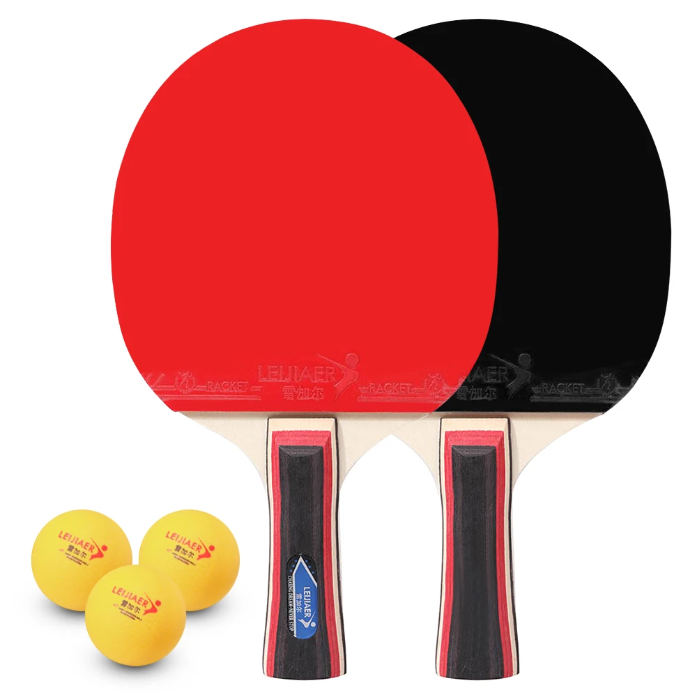 2PCS/Lot Table Tennis Bat Racket Ping Pong Paddle Set With Bag 3 Balls Double Face Pimples In Long Handle | Спорт и развлечения