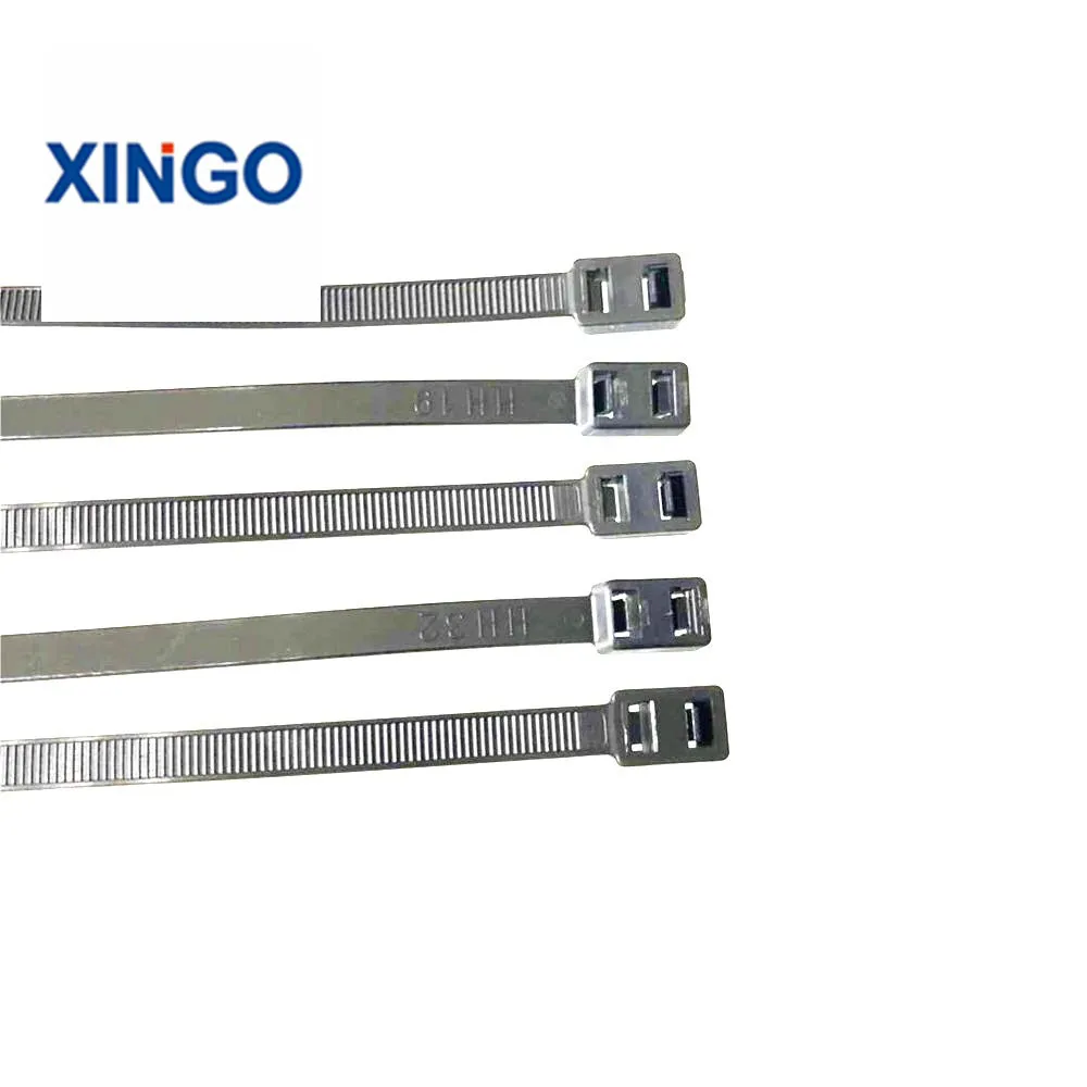 Xingo 8 дюймов Тяжелая заделка Уникальный двойной самозапирание Черные нейлоновые кабельные связки Фиксация петли Электрический провод УФ-лучи 100 шт.