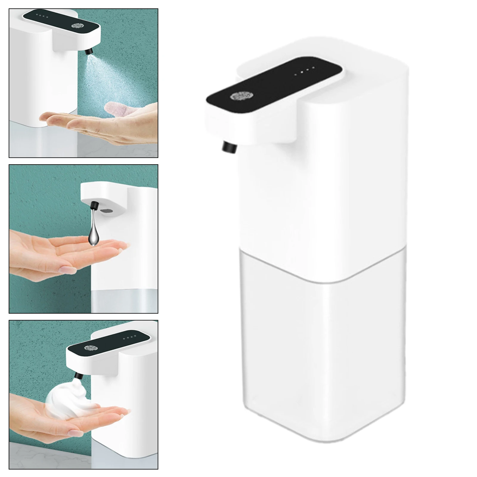 

14oz 400ml Automatic Soap Dispenser High Capacity Hand Free USB Rechargeable Suitable for Bathroom Kitchen Hotel