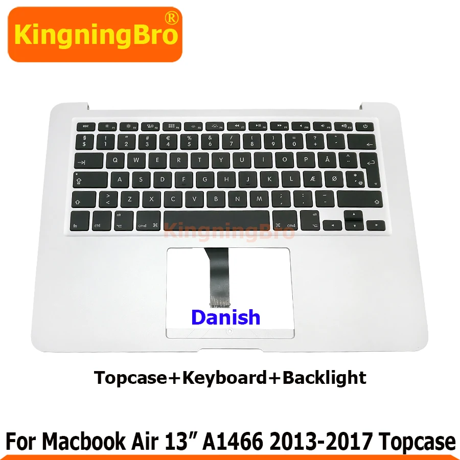 Оригинальная клавиатура A1466 с датской подсветкой и чехлом для Macbook Air 13 дюймов