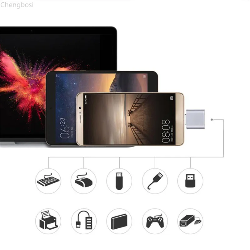 Мини OTG кабель USB адаптер Micro / Type C в конвертер для samsung xiaomi Tablet PC Android MP3 U диск ридер