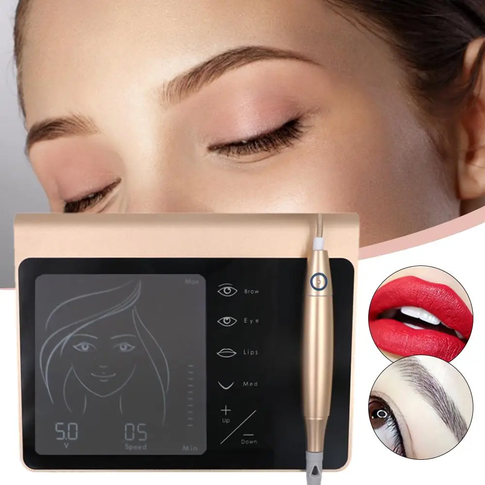 Полный сенсорный экран полуперманентный макияж машина бровей вышивка цифр