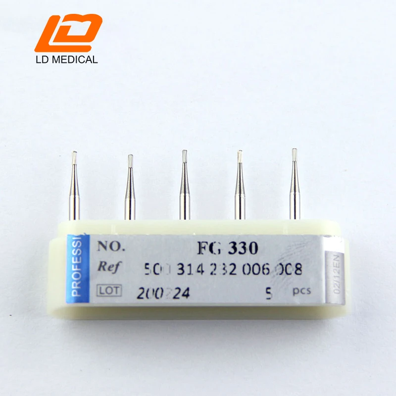 5pcs Dental Tungsten Carbide Burs Removal of Amalgam, Metal  High Speed FG Shank Egg Plain Shape Cut Preparation CE ISO