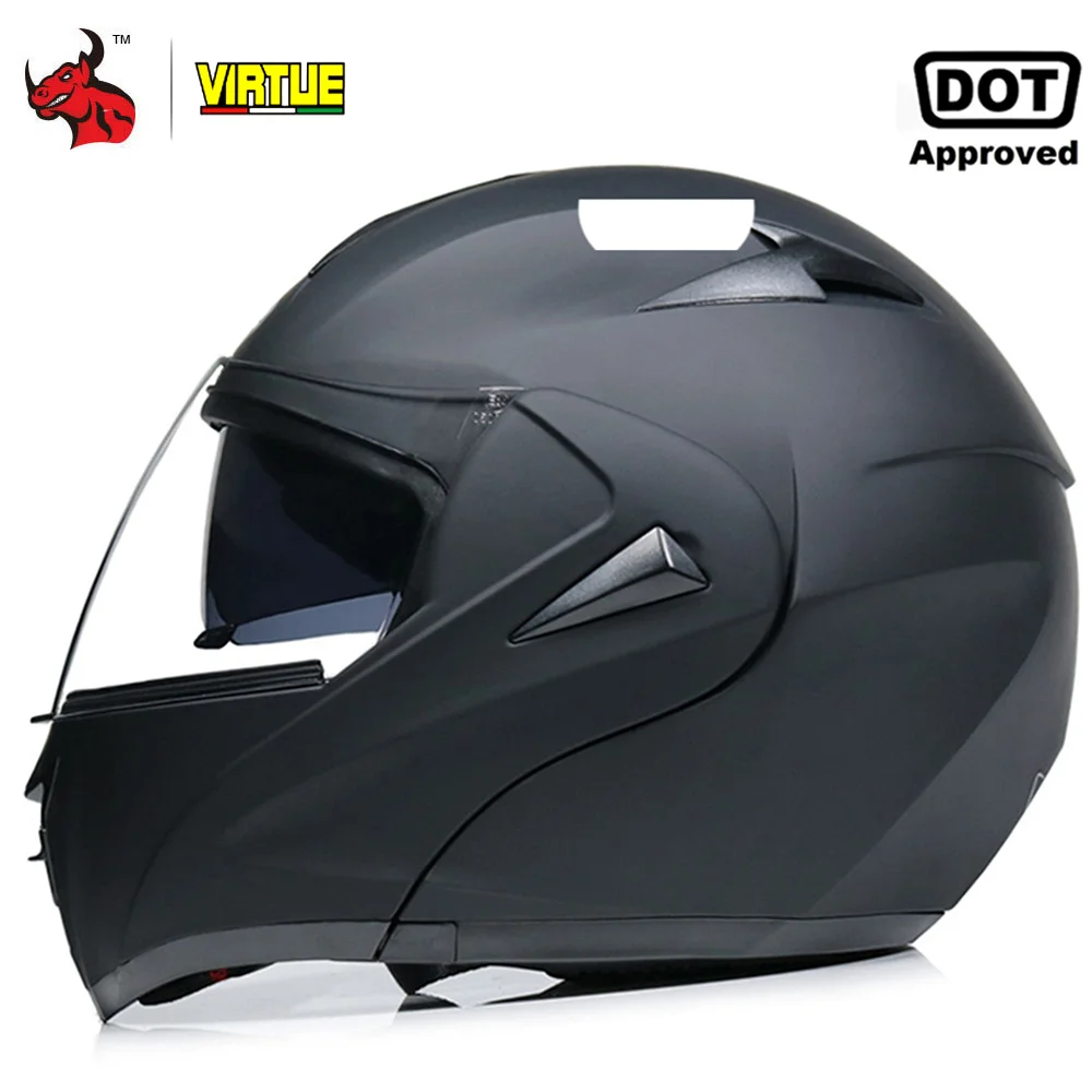 

2021 New Flip Up Motorcycle Helmet Motorbike Modular Dual Lens Moto Motocross Helmet Crash Full Face Helmets Casque Moto Casco